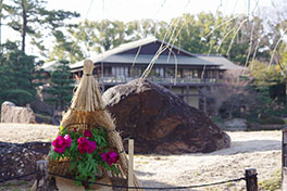 徳川園に咲く　観仙楼と島大臣